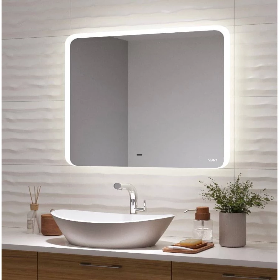 Зеркало Viant Бали led подсветка VBAL8060-ZLED 80х60 см