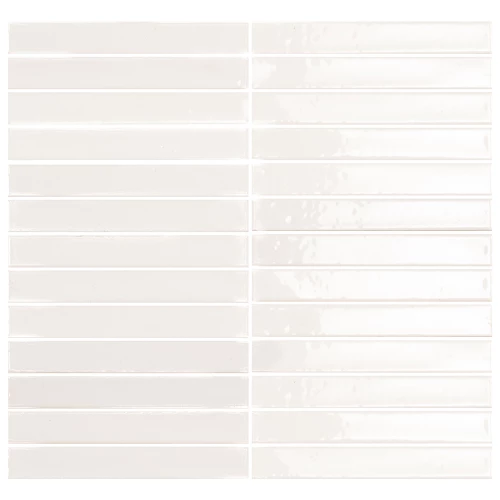 Мозаика Amadis Шорт Стик Бланcо Мултитоно Глосс / Short Stick Blanco Multitono Gloss глянцевая белая 8436552229385 29,5х29,2 см