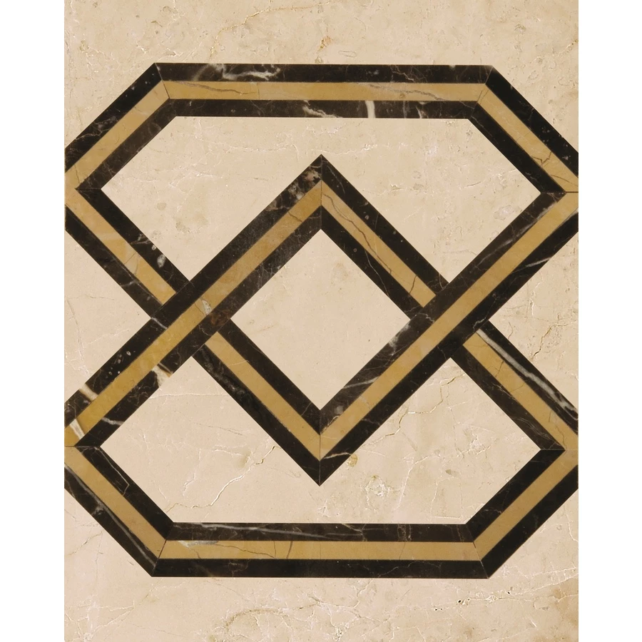 Плитка настенная Marmocer Waterjet 32 Border глянцевая бежевая PJD-SDPH032 25x20 см