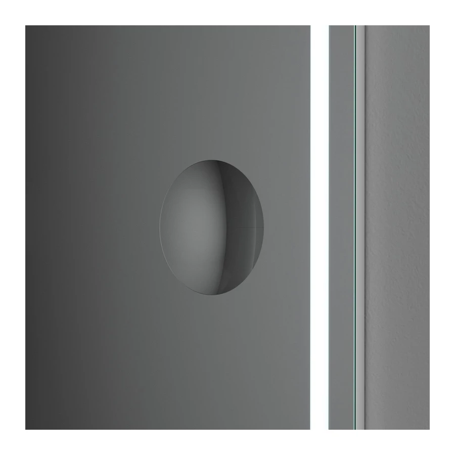 Универсальное зеркало Am Pm Gem с контурной Led-подсветкой часами и косметическим зеркалом M91AMOX1003WG 100 см