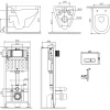 Инсталляция с подвесным унитазом Am Pm Spirit V2.0 FlashClean с сиденьем микролифт и клавишей IS49001.701700