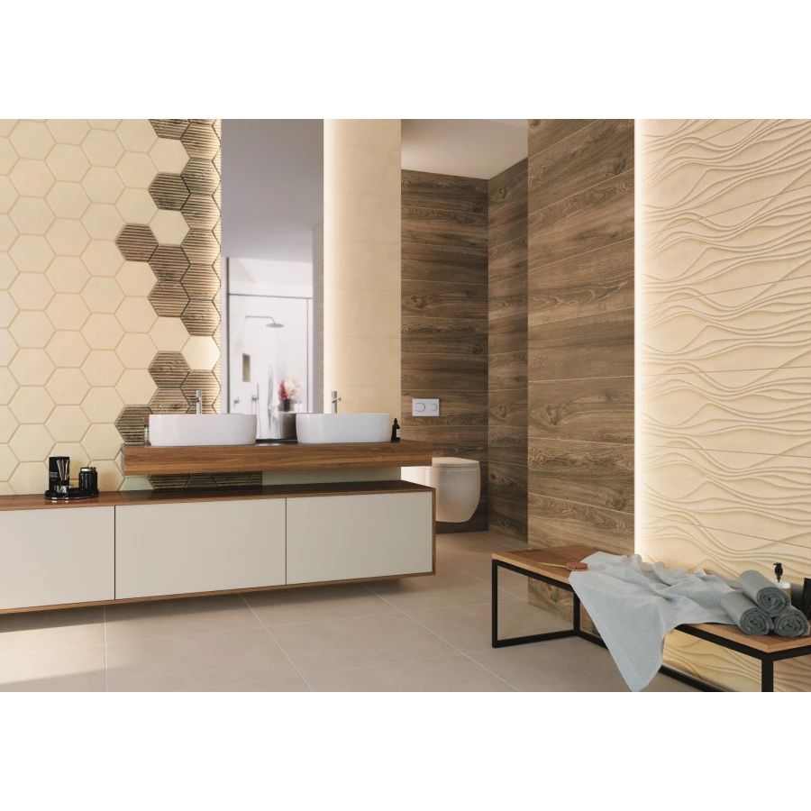 Плитка настенная Paradyz Serene Brown Rekt 75х25 см