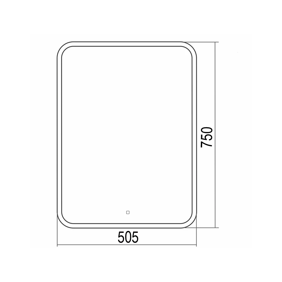 Зеркало Azario Стив сенсорный выключатель с функцией диммера LED-00002582 50.5х75 см