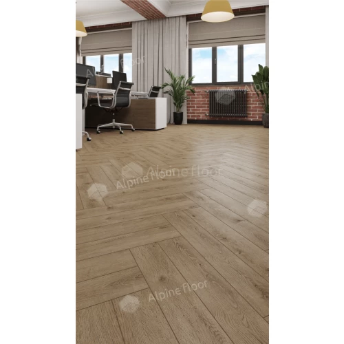 Ламинат Alpine Floor Herringbone Дуб Прованс LF102-7 33 класс 8 мм 2.2034 кв.м 60.6х10.1 см