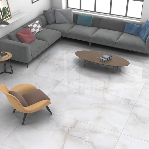 Керамогранит Neodom Onyx Bianco Polished глянцевый белый N20566 160х80 см