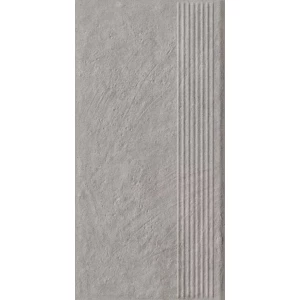 Ступень Paradyz Carrizo Grey Stopnica Prosta Struktura Mat B1a матовая серая 60х30 см