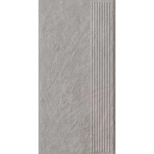 Ступень Paradyz Carrizo Grey Stopnica Prosta Struktura Mat B1a матовая серая 60х30 см