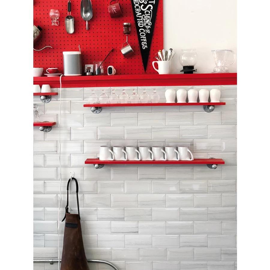 Плитка настенная Monopole Antique Laguna Blanco Brillo Bisel 30х10 см