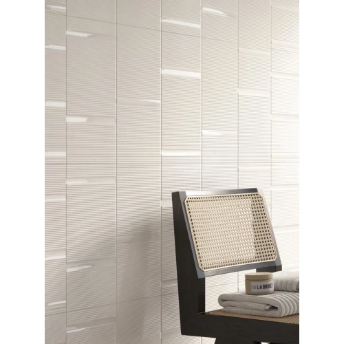 Плитка настенная Porcelanosa Нолита Нйс Брооклйн Брилло / Nolita Nyc Brooklyn Brillo глянцевая белая 100330274 120х45 см