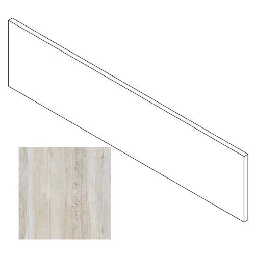 Подступенок Gresse Gila траветин пепельный матовый GRS03-16 120х14,5 см