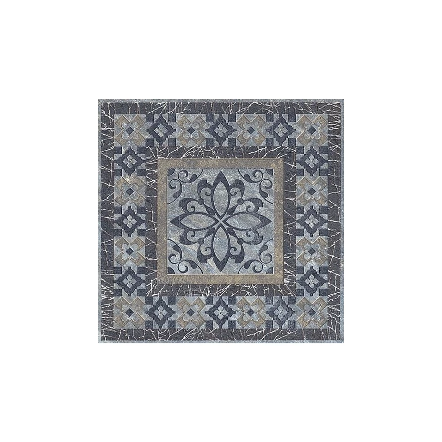 Вставка Kerama Marazzi Бромли серый тёмный 19,6х19,6 см