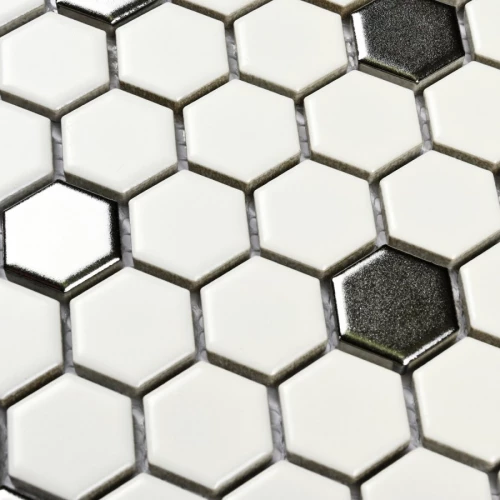 Мозаика Bonaparte Керамогранитная мозаика Babylon Silver matt 26х23 матовая серебряная 30х26 см