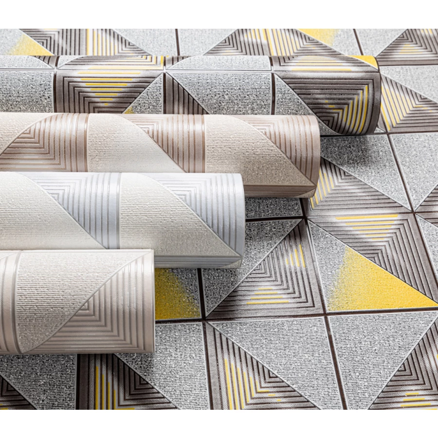 Обои бумажные Palitra Home HomeColor Trio серые HC11044-43 0.53х10.05 м