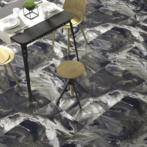 Керамогранит Neodom Sale Arabesque Black Polished глянцевый серый N20404 120x60 см