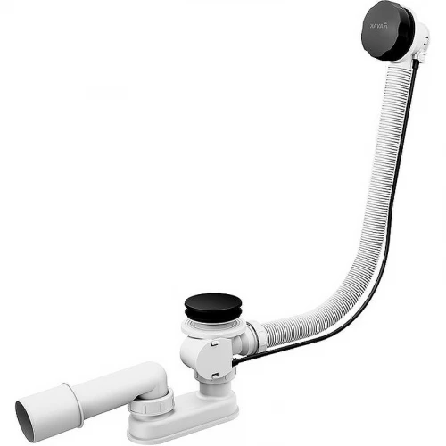 Слив-перелив для ванны Ravak черный матовый полуавтомат X01745 57 см