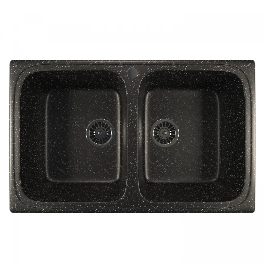 Мойка из искусственного мрамора MixLine ML-GM23 черный 49,5x77,5 см