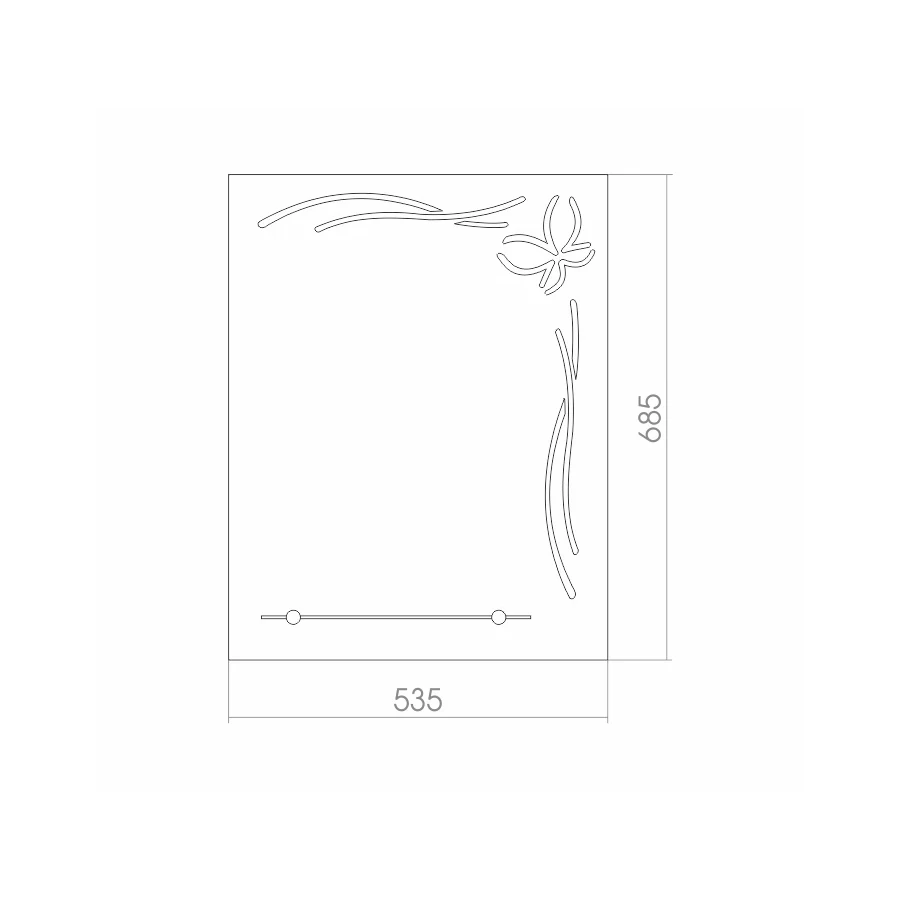 Зеркало Silver Mirrors с полкой Альтаир 00000003 50x58 см