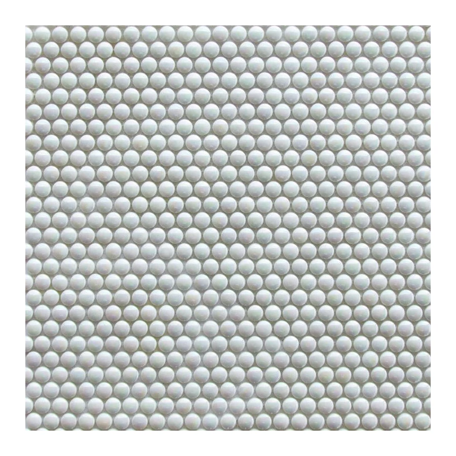 Мозаика Bonaparte Стеклянная мозаика Pixel pearl d12х6 глянцевая белая 32,5х31,8 см
