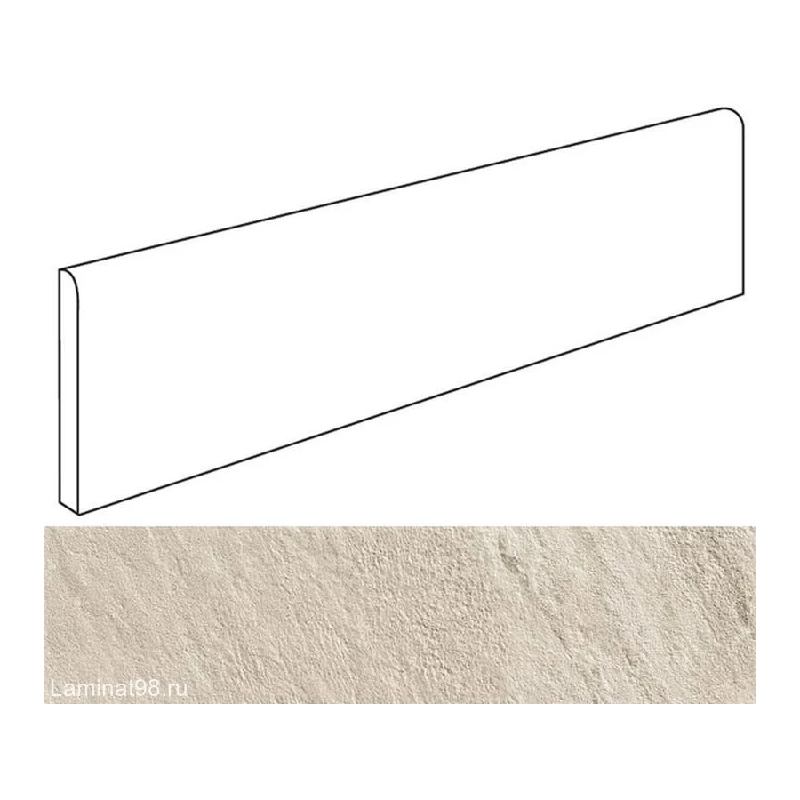 Керамогранит Atlas Concorde Era Ivory Battiscopa Плинтус матовый бежевый 610130000489 60х7,2 см