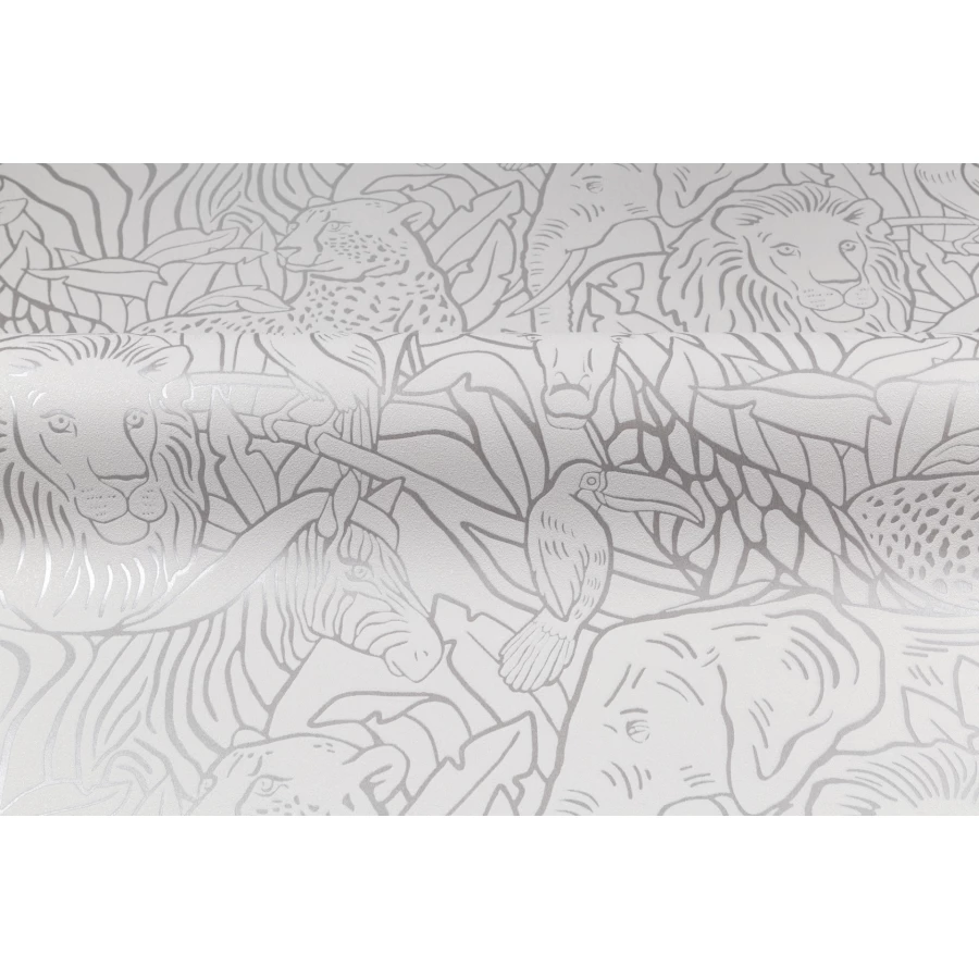 Обои флизелиновые Palitra Home Zoo Safari HomeColor серые HC72249-41 1,06х10,05 м
