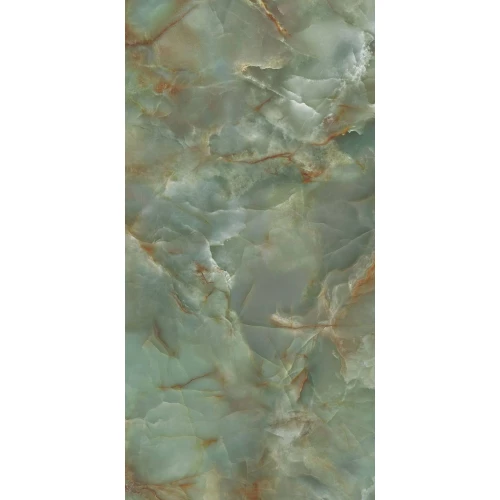 Керамогранит Fondovalle Onyx Green Crystal Polished глянцевый зеленый INF3490 120х60 см