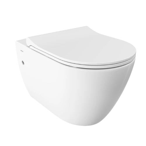 Унитаз подвесной безободковый Bocchi Venezia 1295-001-0129+A0330-001 A0333-001 с крышкой сиденьем микролифт белый