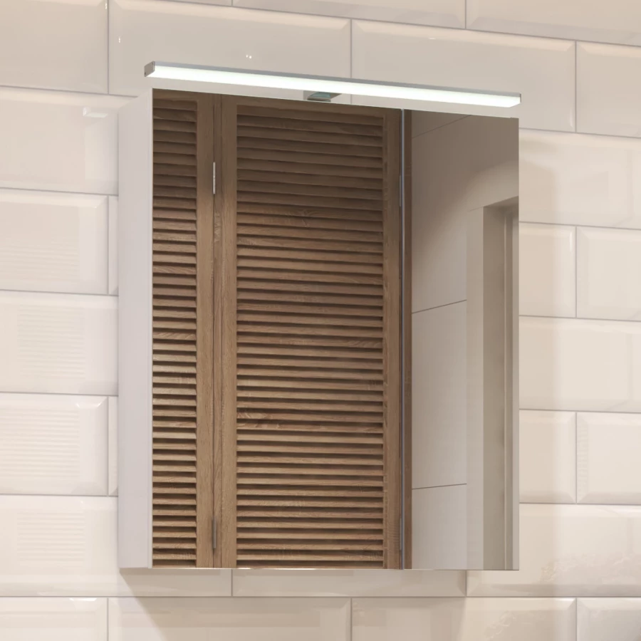 Зеркало шкаф Vigo Plaza 600 навесной со светильником zsh.PLA.60.El 60x80 см