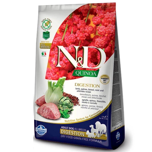 Корм беззерновой для собак Farmina N&D Prime Dog Grain Free Digestion Lamb & Quinoa Adult с чувствительным пищеварением ягненок с киноа 7 кг