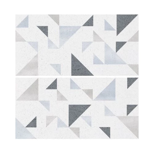 Декор Vitra Impression Геометрический холодная гамма 7 Ректифицированный серый 30х60 см