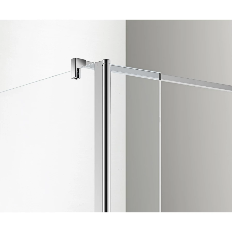 Душевая перегородка Azario Chicago прозрачное стекло 8 мм подвижная дополнительная перегородка 30 см цвет профиля серебро AZ-NAR6321 900 140х195 см