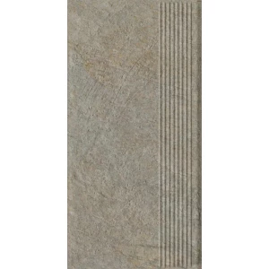 Ступень Ceramika Paradyz Eremite Taupe Stopnica Prosta Struktura Mat B1a матовая серая 60х30 см