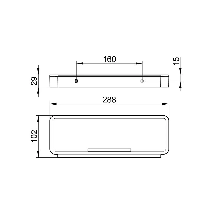Полка для душа Keuco Plan 14959010051 28,8х2,9 см