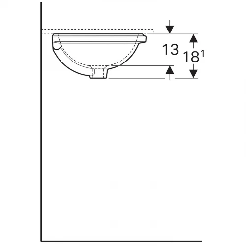 Раковина Geberit VariForm 39 500.746.01.2