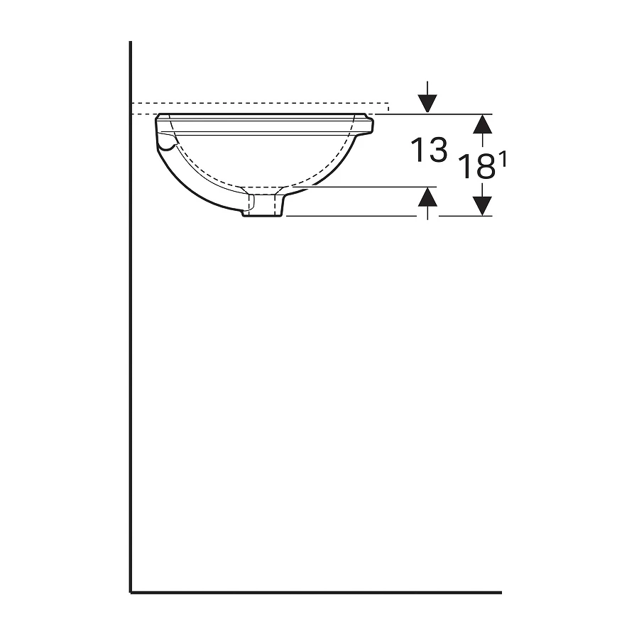 Раковина Geberit VariForm 39 500.746.01.2