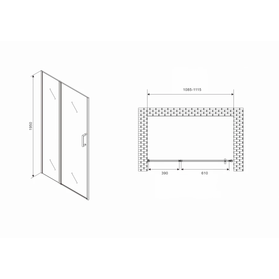 Душевая дверь Abber Sonnenstrand AG04110MS