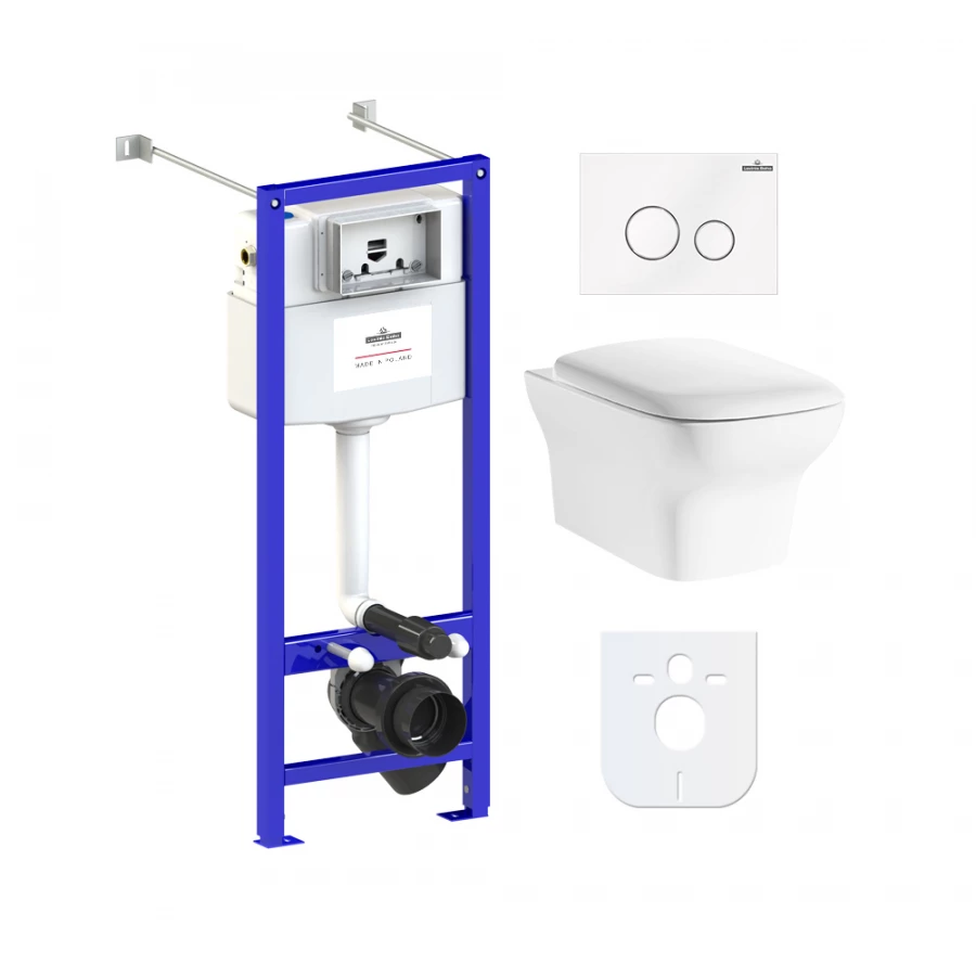 Унитаз Lavinia Boho Relfix Bristol Rimless 77050203 (комплект 6 в 1)