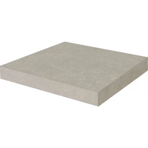 Ступень угловая клееная Kerama Marazzi Касабланка HP матовая обрезная светло-серая KM6012G0201RGCA 33x33 см