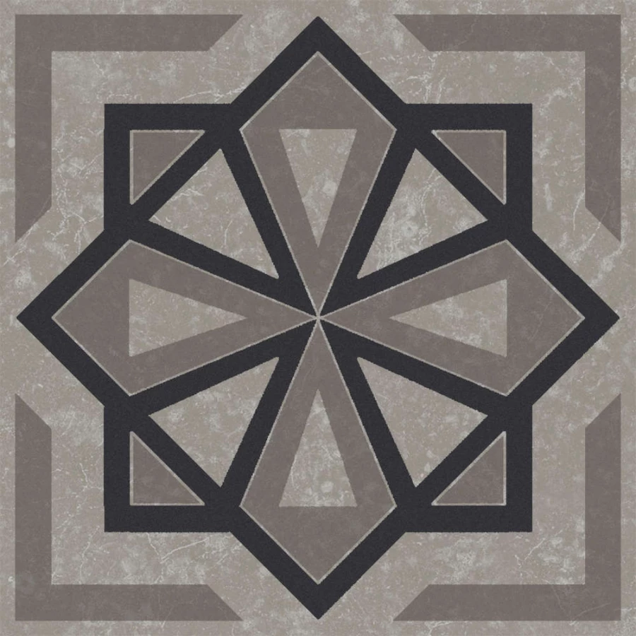 Плитка настенная Kerama Marazzi Касабланка Декор матовый серый KMD3STA051GN 9,8x9,8 см