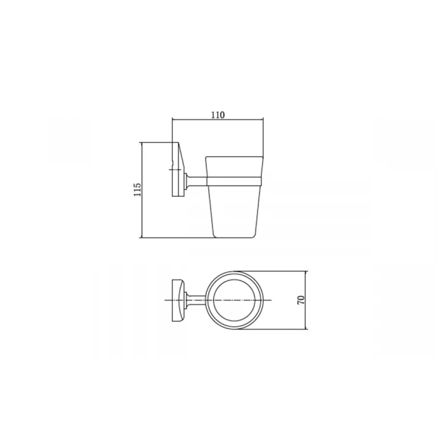 Стакан Fashun Хром A1606