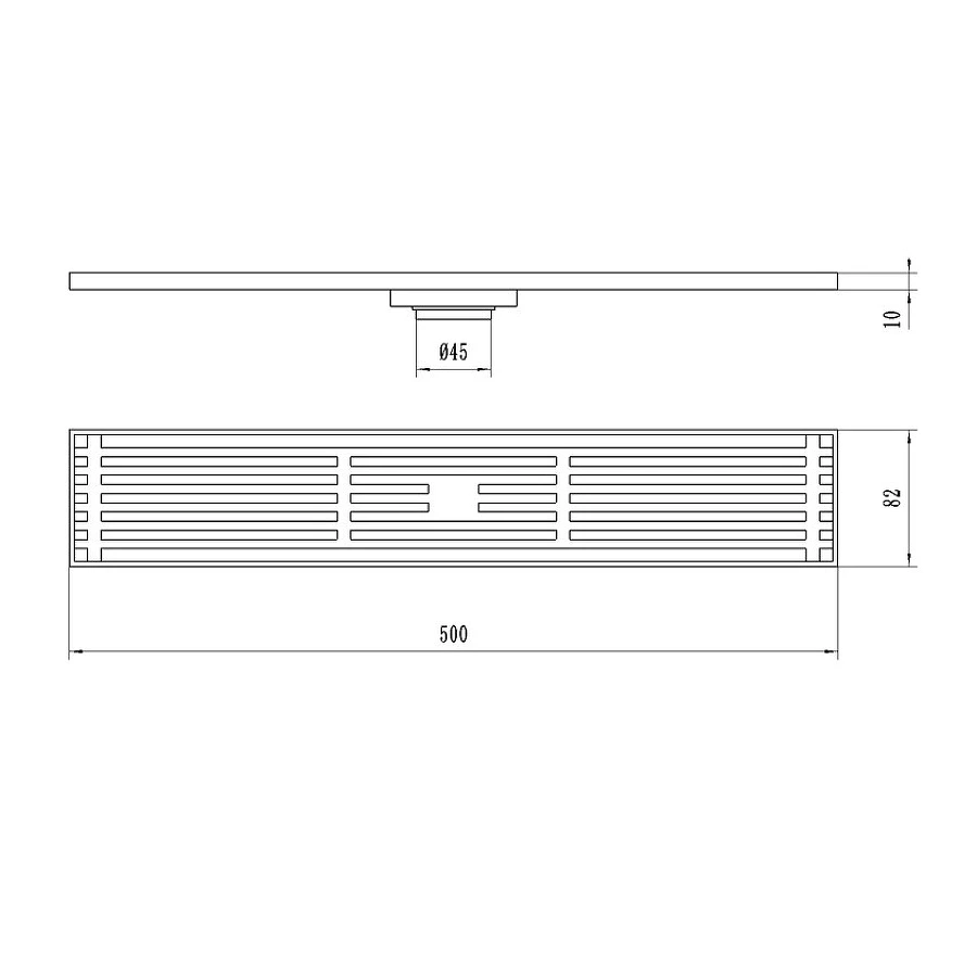Душевой трап Bronze de Luxe 500мм бронзовый 80521BR