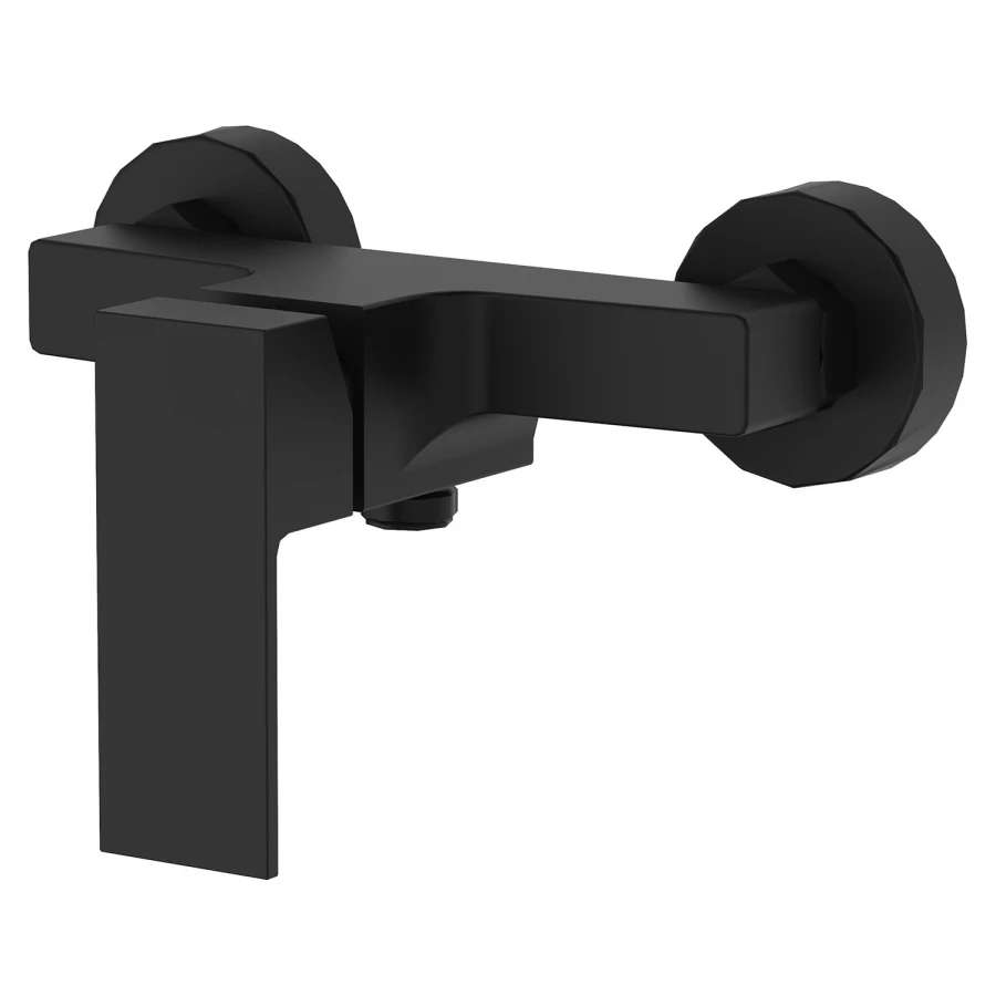 Смеситель для душа Azario Eddie с ручным душем керамический картридж без излива черный AZ-WQY338207PA