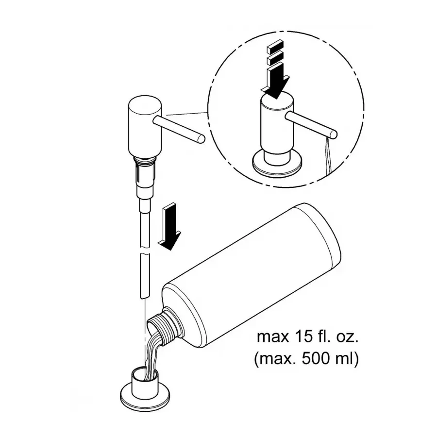 Дозатор жидкого мыла Grohe Contemporary, встраиваемый в столешницу, хром 40536000