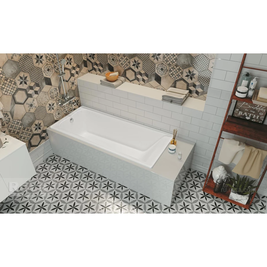 Ванна акриловая Roca Elba прямоугольная белая 7.2485.0.700.0 170х75 см