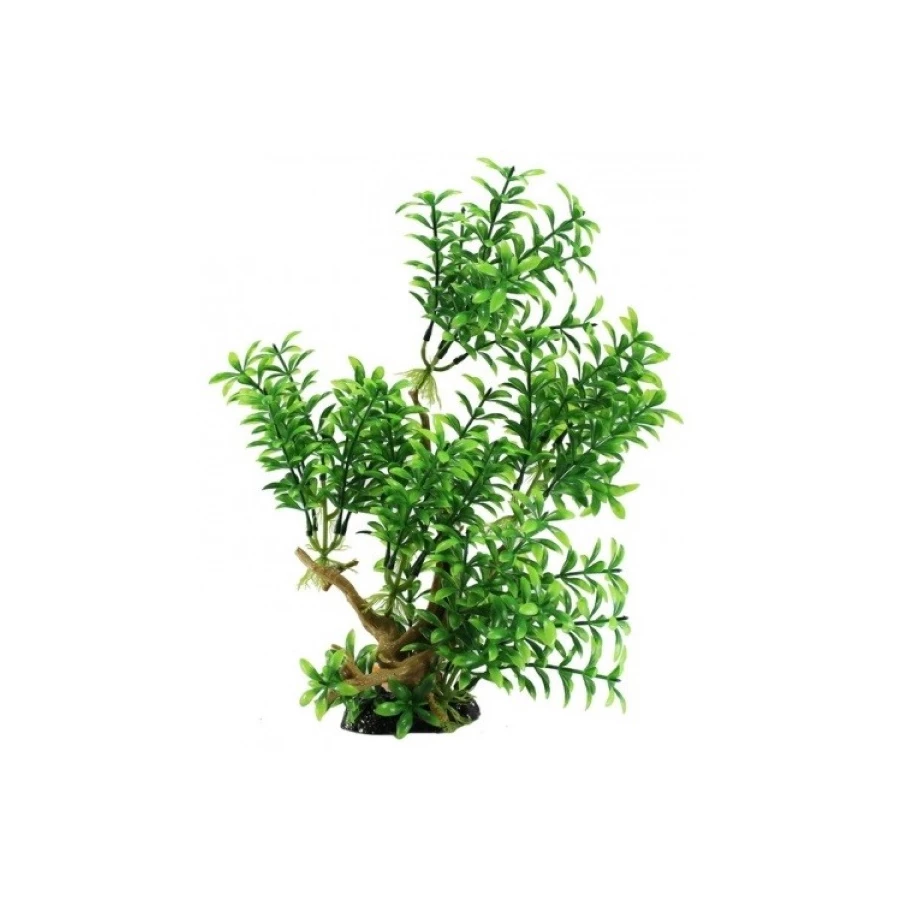 Декорация для аквариума Fauna int №2 растение на коряге из пластика 19х11х29 см