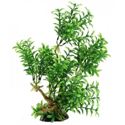 Декорация для аквариума Fauna int №2 растение на коряге из пластика 19х11х29 см