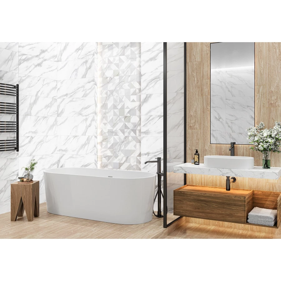 Плитка облицовочная ALMA Ceramica Iceberg 1,35 кв.м. 0,85TWU93IBR17R 90х30х0,85 см