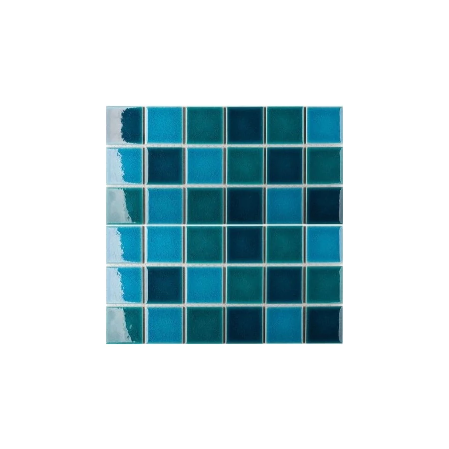 Керамическая мозаика Starmosaic Crackle Green Mixed Glossy 30,6х30,6 см