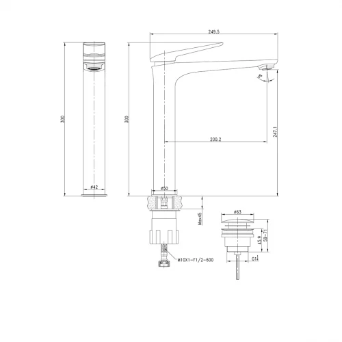 Смеситель Lemark Allegro для раковины монолитный белый LM5909CW