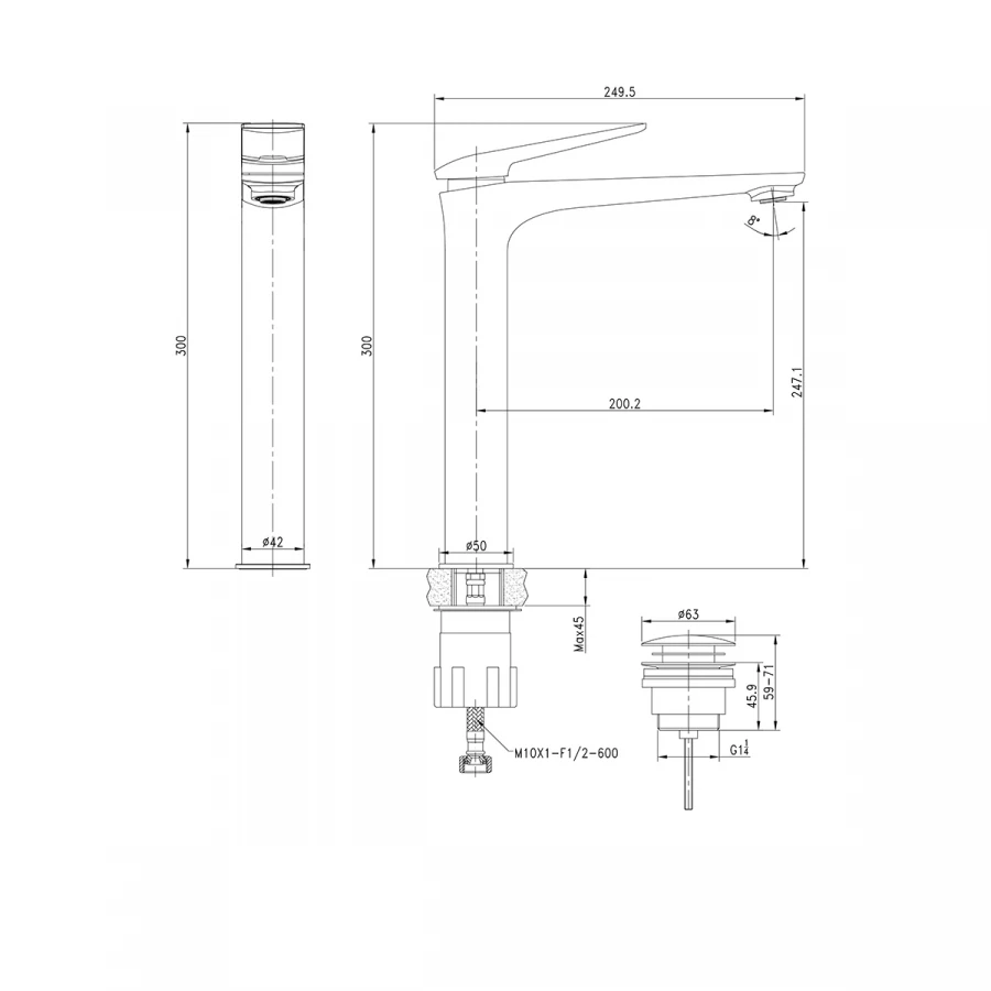 Смеситель Lemark Allegro для раковины монолитный белый LM5909CW