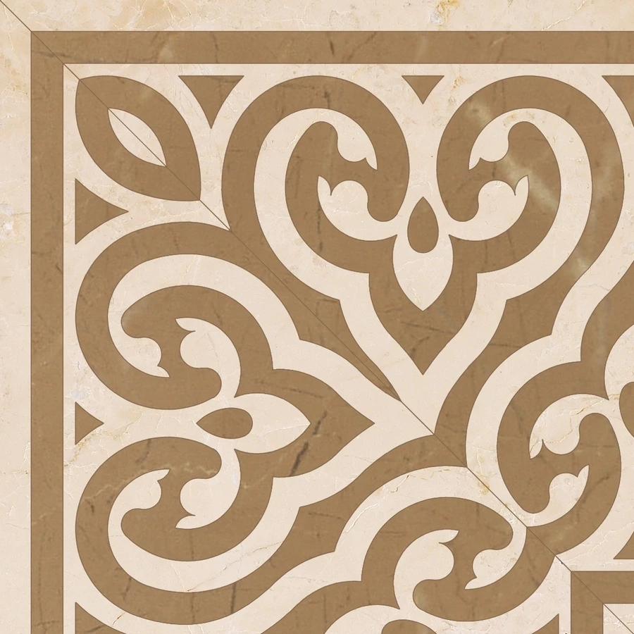 Плитка настенная Marmocer Waterjet 48 Border глянцевая бежевая PJD-SDPH048 15x15 см